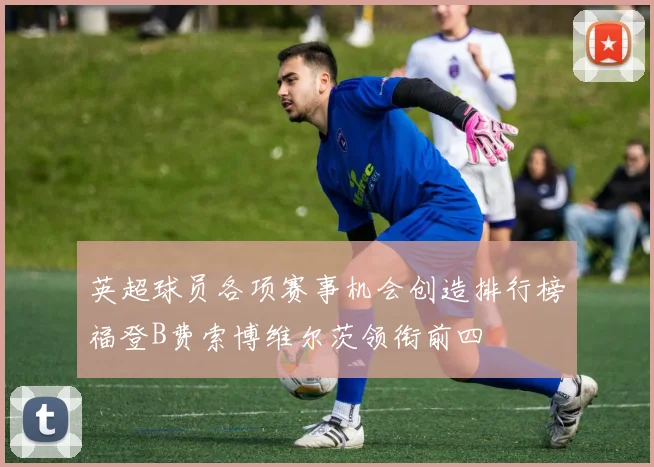 英超球员各项赛事机会创造排行榜福登B费索博维尔茨领衔前四